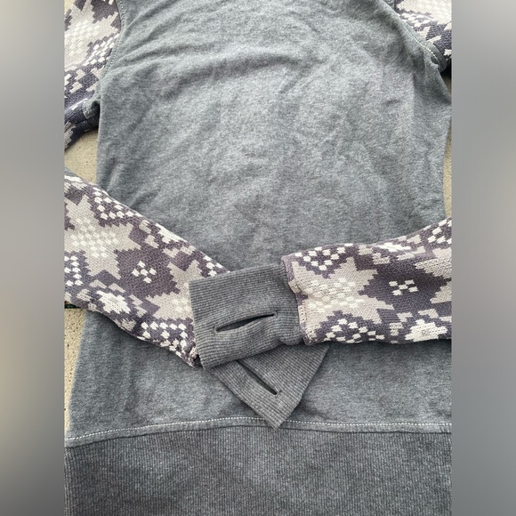 Lululemon Live Simply Ikat Apres Knit Ski Scuba Hoodie, Grey, sz 6 - Picture 10 of 14